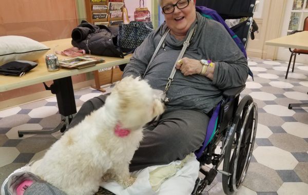 Peggy and Pumpkin at Mills Pond Nursing Home