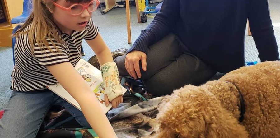 Mill Neck School for the Deaf Student Reading to Finn!